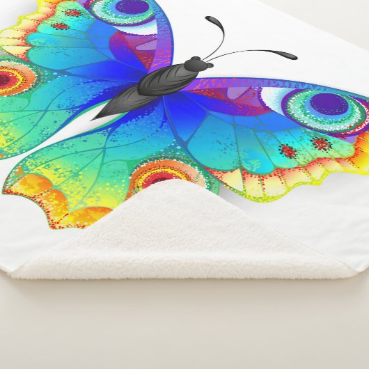 Rainbow Butterfly Peacock Eye Sherpa Deken (3/4)
