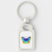 Rainbow Butterfly Peacock Eye Sleutelhanger (Voorkant)