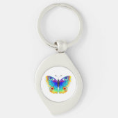 Rainbow Butterfly Peacock Eye Sleutelhanger (Voorkant)