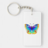 Rainbow Butterfly Peacock Eye Sleutelhanger (Voorkant)
