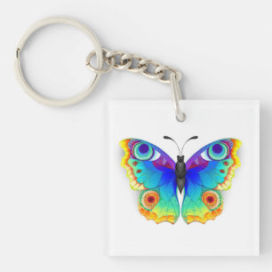 Rainbow Butterfly Peacock Eye Sleutelhanger