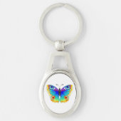 Rainbow Butterfly Peacock Eye Sleutelhanger (Voorkant)