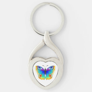 Rainbow Butterfly Peacock Eye Sleutelhanger