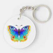 Rainbow Butterfly Peacock Eye Sleutelhanger (Achterkant)