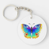 Rainbow Butterfly Peacock Eye Sleutelhanger (Voorkant)