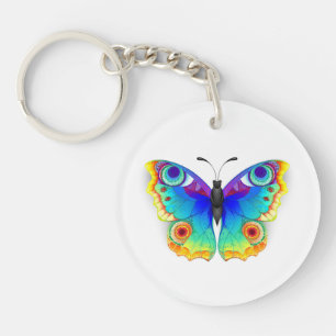 Rainbow Butterfly Peacock Eye Sleutelhanger