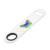 Rainbow Butterfly Peacock Eye Speed Flessenopener (Voorkant Gekanteld)
