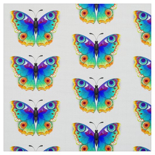 Rainbow Butterfly Peacock Eye Stof (Swatch)