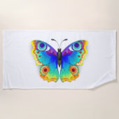 Rainbow Butterfly Peacock Eye Strandlaken (Voorkant)