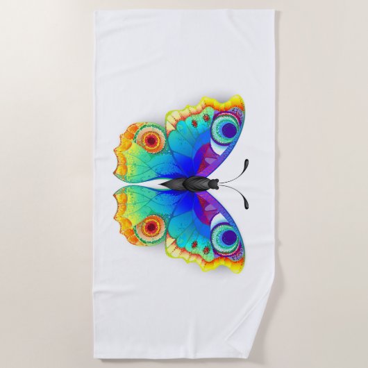 Rainbow Butterfly Peacock Eye Strandlaken (Voorkant)