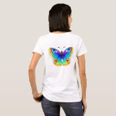 Rainbow Butterfly Peacock Eye T-shirt (Achterkant volledig)