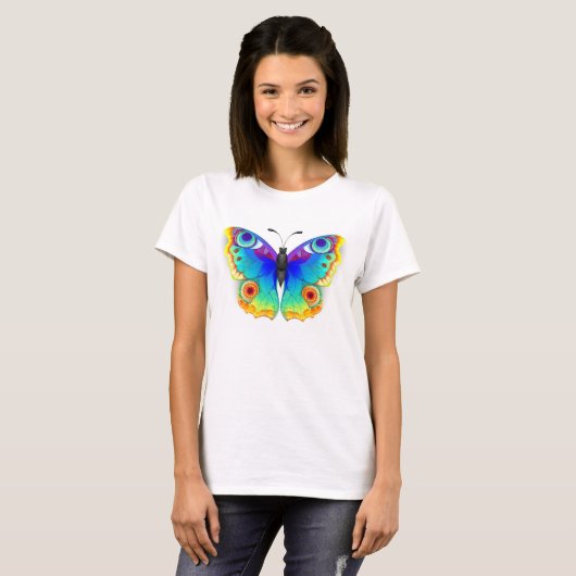 Rainbow Butterfly Peacock Eye T-shirt (Voorkant volledig)