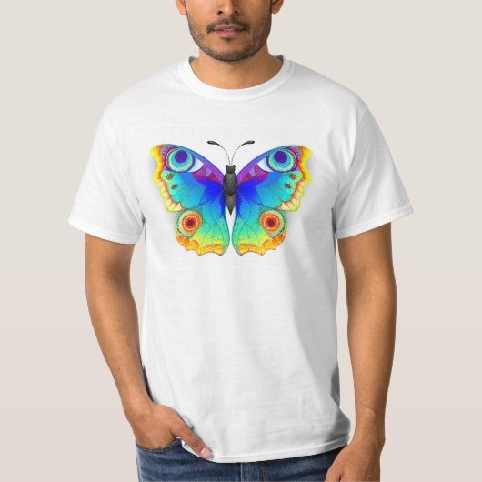Rainbow Butterfly Peacock Eye T-shirt (Voorkant)