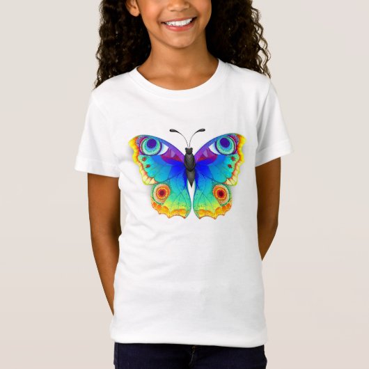 Rainbow Butterfly Peacock Eye T-shirt (Voorkant)
