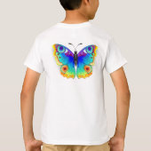Rainbow Butterfly Peacock Eye T-shirt (Achterkant)