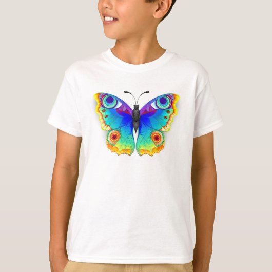 Rainbow Butterfly Peacock Eye T-shirt (Voorkant)