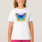 Rainbow Butterfly Peacock Eye T-shirt (Voorkant)