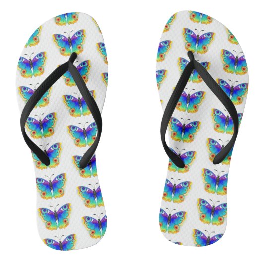 Rainbow Butterfly Peacock Eye Teenslippers (Voetbed)