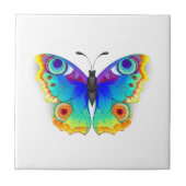 Rainbow Butterfly Peacock Eye Tegeltje (Voorkant)