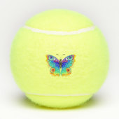 Rainbow Butterfly Peacock Eye Tennisballen (Achterkant)