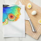 Rainbow Butterfly Peacock Eye Theedoek (Quarter Fold)