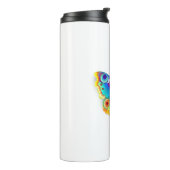 Rainbow Butterfly Peacock Eye Thermosbeker (Gedraaid links)