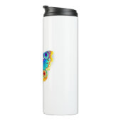 Rainbow Butterfly Peacock Eye Thermosbeker (Geroteerd rechts)