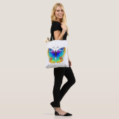 Rainbow Butterfly Peacock Eye Tote Bag (Op model)