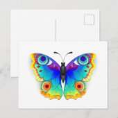 Rainbow Butterfly Peacock Eye Uitnodiging Briefkaart (Voorkant / Achterkant)