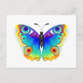 Rainbow Butterfly Peacock Eye Uitnodiging Briefkaart (Voorkant)