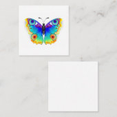 Rainbow Butterfly Peacock Eye Vierkante Visitekaartje (Voorkant / Achterkant)
