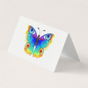 Rainbow Butterfly Peacock Eye Visitekaartje