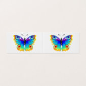 Rainbow Butterfly Peacock Eye Visitekaartje (Buitenkant ongevouwen)