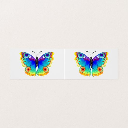 Rainbow Butterfly Peacock Eye Visitekaartje (Buitenkant ongevouwen)