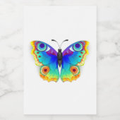 Rainbow Butterfly Peacock Eye Voedselcontainer Etiket (Enkel label)