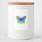 Rainbow Butterfly Peacock Eye Voedselcontainer Etiket (Voorkant)
