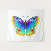Rainbow Butterfly Peacock Eye Wandkleed (Voorkant (horizontaal))