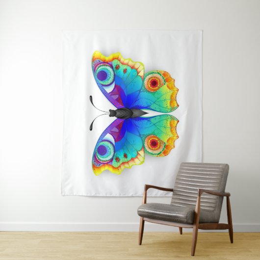 Rainbow Butterfly Peacock Eye Wandkleed (In situ)