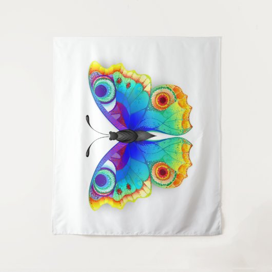 Rainbow Butterfly Peacock Eye Wandkleed (Voorkant)
