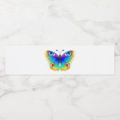 Rainbow Butterfly Peacock Eye Waterfles Etiket (Enkel label)