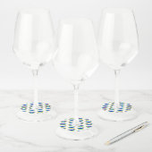 Rainbow Butterfly Peacock Eye Wijnglaslabel (Set)