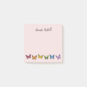 Rainbow Butterfly Personalized Post-it Notes (Voorkant)