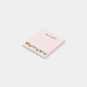 Rainbow Butterfly Personalized Post-it Notes (Schuin)