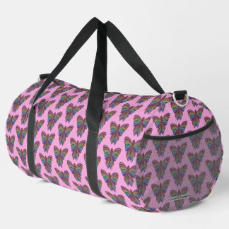 Rainbow Butterfly (pink) - Duffel Bag Plunjezak