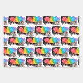 Rainbow Butterfly Princess Kitten Inpakpapier Vel (Voorkant 2)