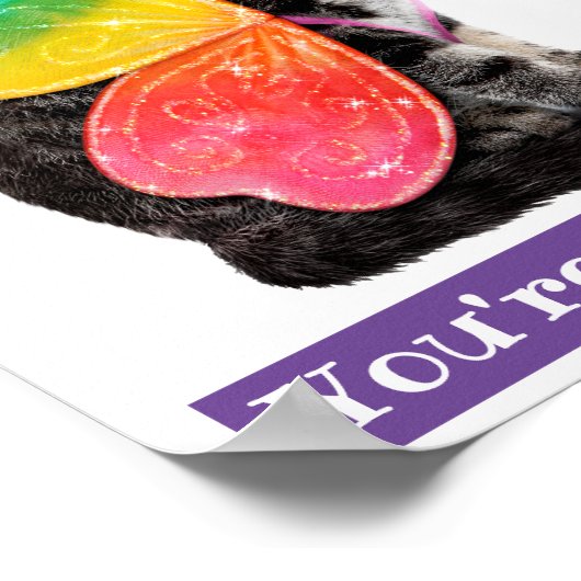 Rainbow Butterfly Princess Kitten Poster (Hoek)