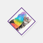 Rainbow Butterfly Princess Kitten Servet (Hoek)
