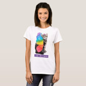 Rainbow Butterfly Princess Kitten T-shirt (Voorkant volledig)