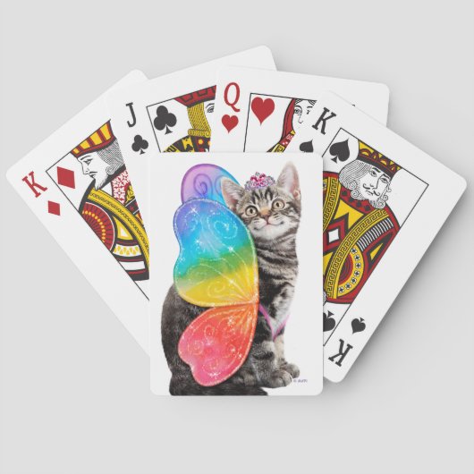 Rainbow Butterfly Prinses Kitten Pokerkaarten (Achterkant)