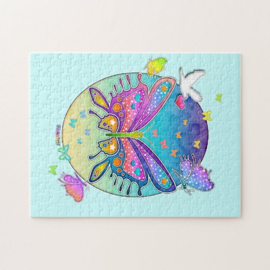 Rainbow Butterfly Puzzle Legpuzzel (Horizontaal)